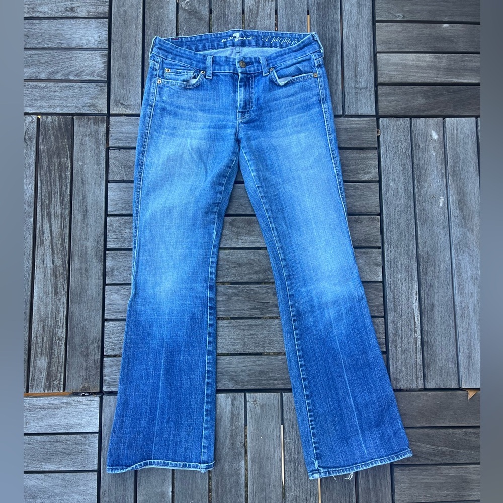 7 For All Mankind Women's Blue Flare Jeans